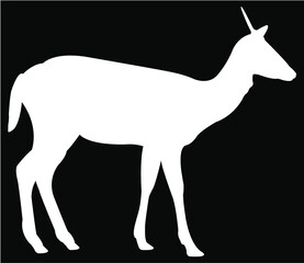 silhouette of a doe