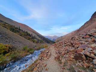 trail in the mountains