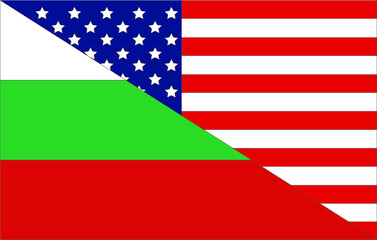 usa and bulgaria flag