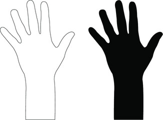 set of hands vector