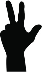 silhouette of a hand