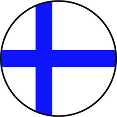Fototapeta premium finland flag button