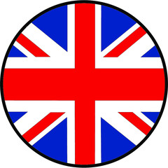 Obraz premium british flag button