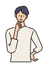 疑問を持つ家族のイラスト　ベクター素材