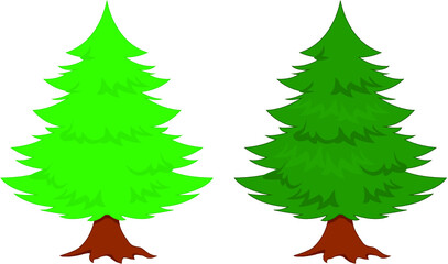 Fototapeta premium set of christmas trees