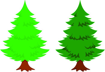 set of christmas trees