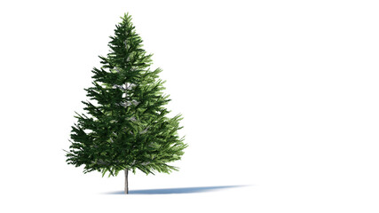 Hi-Resolution Beautiful 3D christmas Trees Isolated on white background , Use for visualization in architectural design
