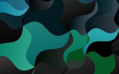 Light BLUE vector template with lava shapes.