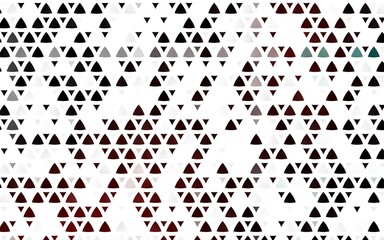 Light Red vector seamless template with crystals, triangles.