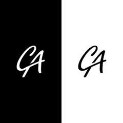ca logo design vector icon symbol