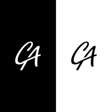 ca logo design vector icon symbol