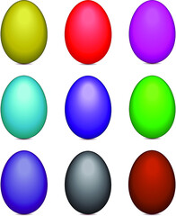set of easter eggs