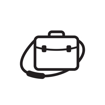 Messenger Bag Icon Vector Symbol Template