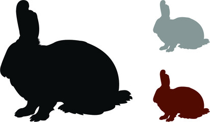 silhouette of a rabbit