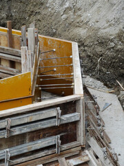 コンクリートを流し込む前のコンクリートパネル