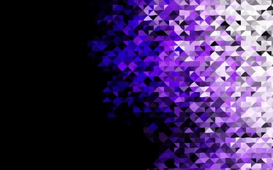 Fototapeta premium Dark Purple vector pattern in polygonal style.