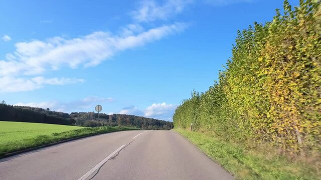 4k footage of driving at sunny summer day