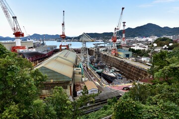 日本の呉の艦船