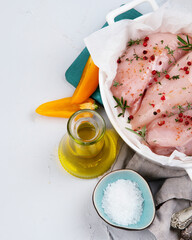 Fresh raw chicken fillet