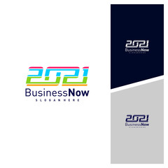 2021 logo design vector template, Illustration 2021 design Concept, Icon symbol