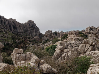Fototapeta na wymiar View of El Torcal de Antequera Natural Park