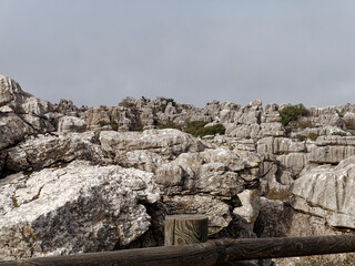 View of El Torcal de Antequera Natural Park