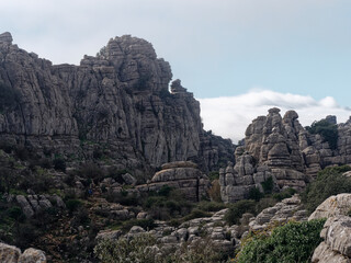 View of El Torcal de Antequera Natural Park