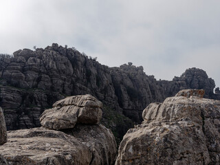 View of El Torcal de Antequera Natural Park