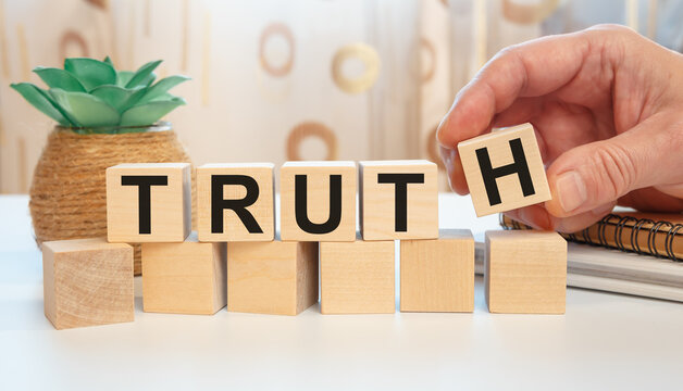 TRUTH - Word Written on Wooden Cube.