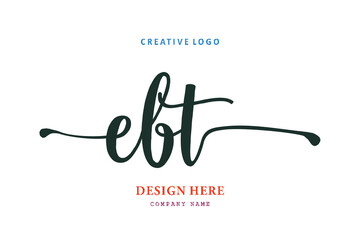 logo composition of the letter EBT is simple, easy to understand and authoritative