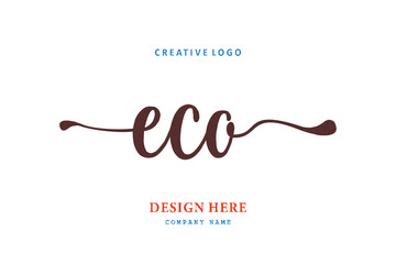 logo composition of the letter ECO is simple, easy to understand and authoritative