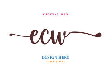 logo composition of the letter ECW is simple, easy to understand and authoritative