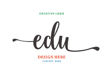 logo composition of the letter EDU is simple, easy to understand and authoritative