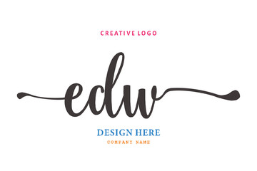 logo composition of the letter EDW is simple, easy to understand and authoritative
