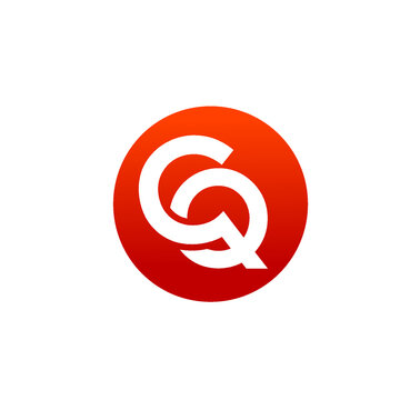 cq line logo design vector icon linked