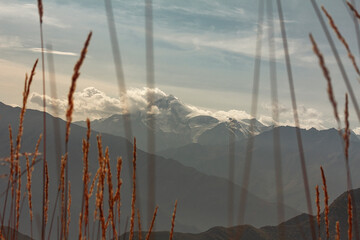 Mount Kazbek. View from Ingushetia, Russia