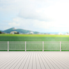 Balcony And Terrace Of Blur Nature Background