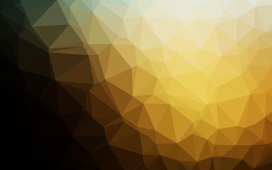 Dark Yellow, Orange vector low poly layout.