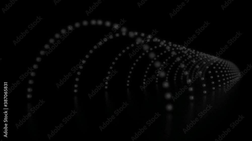 Poster red and blue futuristic motion glowing light of perspective view half circle tunnel led and floor re