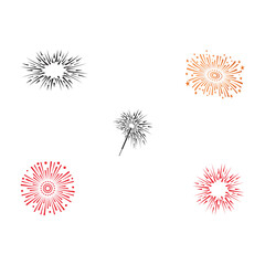 Fireworks Logo Template vector symbol nature