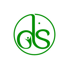 Obraz premium ds luxury logo design vector icon symbol circle