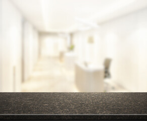 Table Top And Blur Office Of Background
