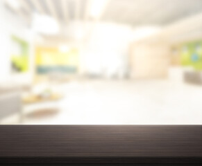 Table Top And Blur Office Of Background