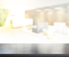 Table Top And Blur Office Of Background