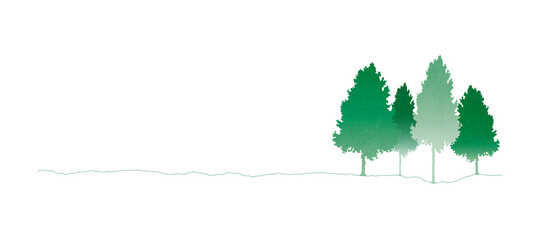 樹木のある自然の景色の背景素材