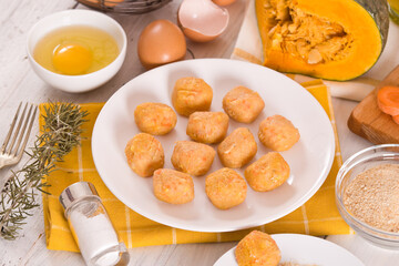 Pumpkin chicken meatballs.