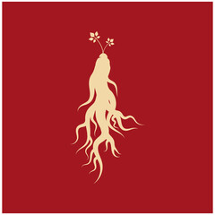 Ginseng vector icon illustration design template
