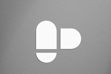 Mockup cards in a minimalistic style. Blank oval form with rounded edges. Perfect for wedding...