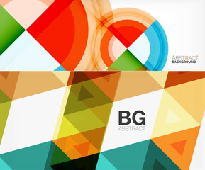 Obraz premium Set of minimal geometric vector backgrounds