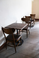Fototapeta premium Clean coffee shop furniture set
